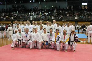 a group of karate students