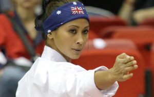 a young women represents great Britain in karate