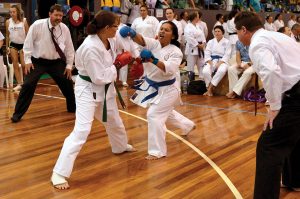 High karate punch at GKR Karate Australian National Championships