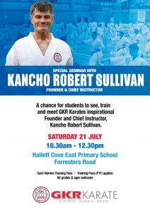 Adelaide Kancho Robert Sullivan Seminar Flyer