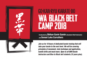 gkr wa black belt camp 2018
