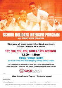 a poster for the school holiday intensive program