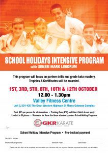 a poster for the school holiday intensive program