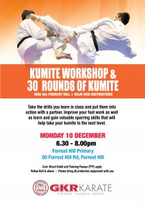 Kumite Workshop & 30 Rounds Of Kumite With The Forrest Hill + Dojo Hub Instructors