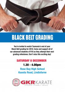 black belt grading 2018 tasmania