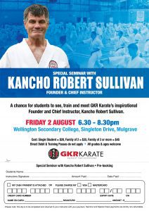 special seminar with kancho robert sullivan mulgrave melbourne mulgrave