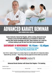 uk advanced karate seminar bradford