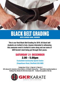 black belt grading sheffield