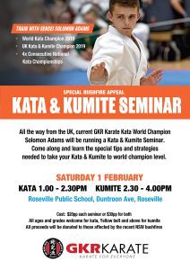 Bushfire Appeal - Kata and Kumite Seminar