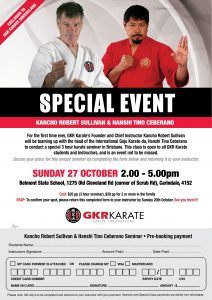 queensland special event kancho robert sullivan and hanshi tino ceberano