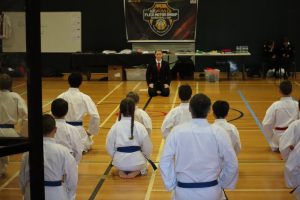 a group of karate students