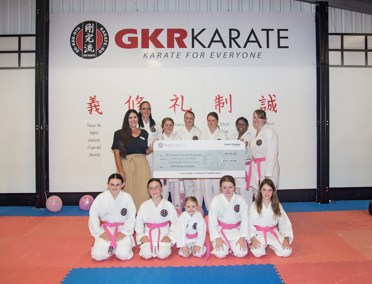karate students fundraising