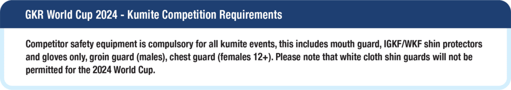 kumite competition requirements